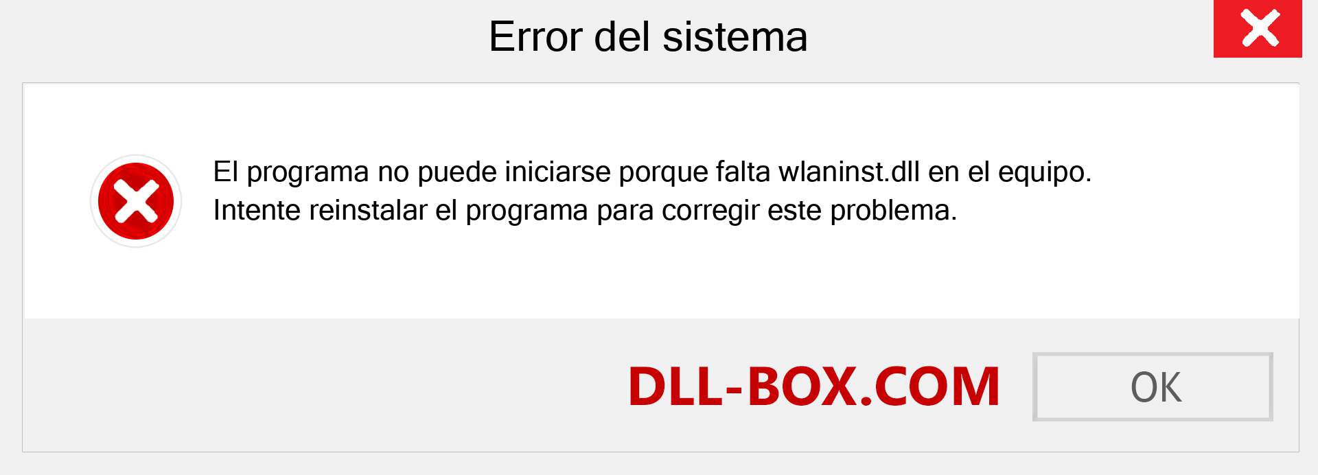 ¿Falta el archivo wlaninst.dll ?. Descargar para Windows 7, 8, 10 - Corregir wlaninst dll Missing Error en Windows, fotos, imágenes